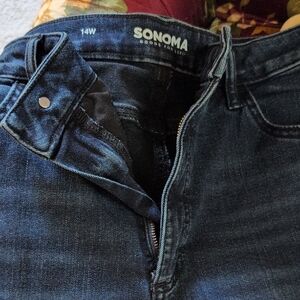 Sonoma Blue Jeans Classic Straight Cut with Distressed Details